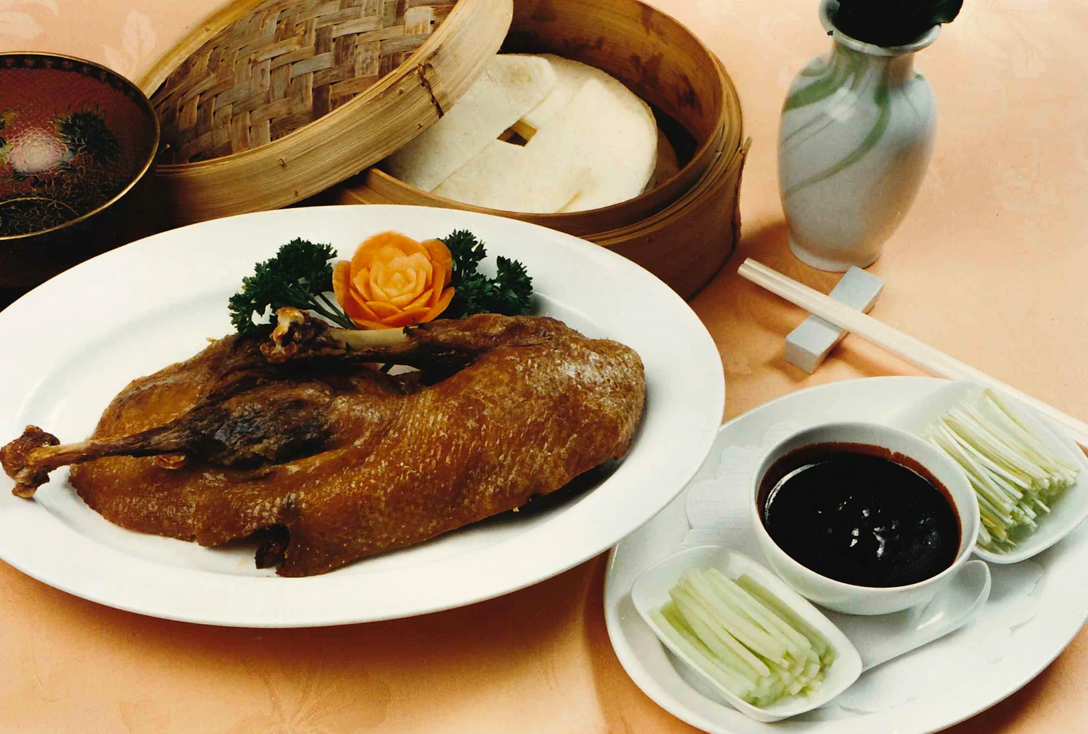Canard pékinois et garnitures