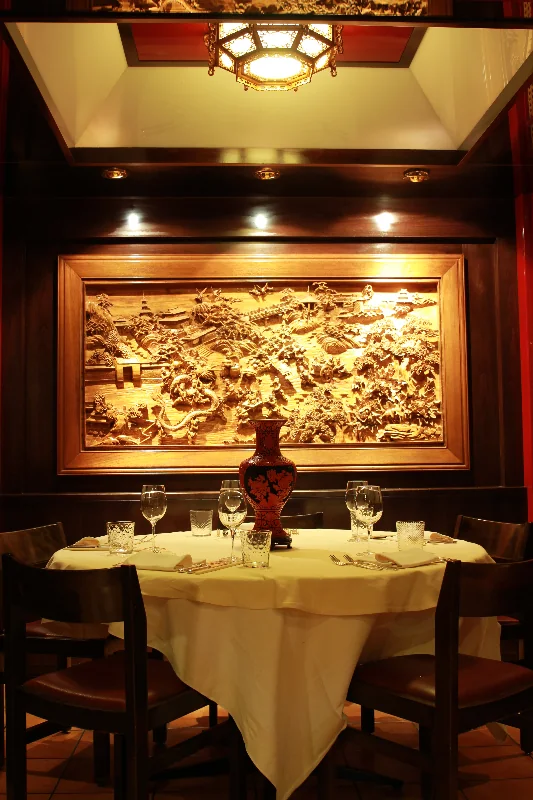 Table dressée au restaurant Kwong Ming